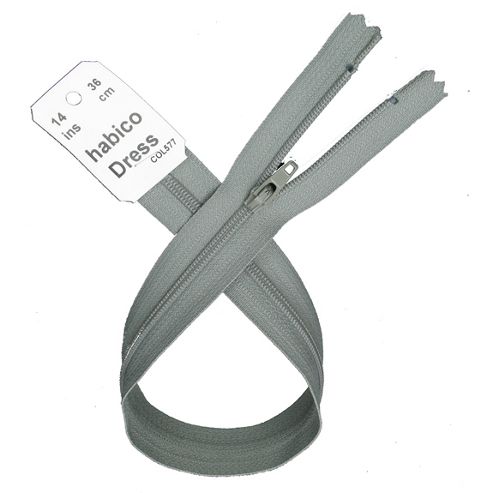 Image of Dress Zip - 36cm - Grey