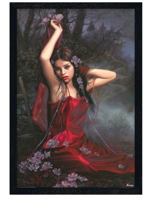 Image of Arantza Black Wooden Framed Lily Poster