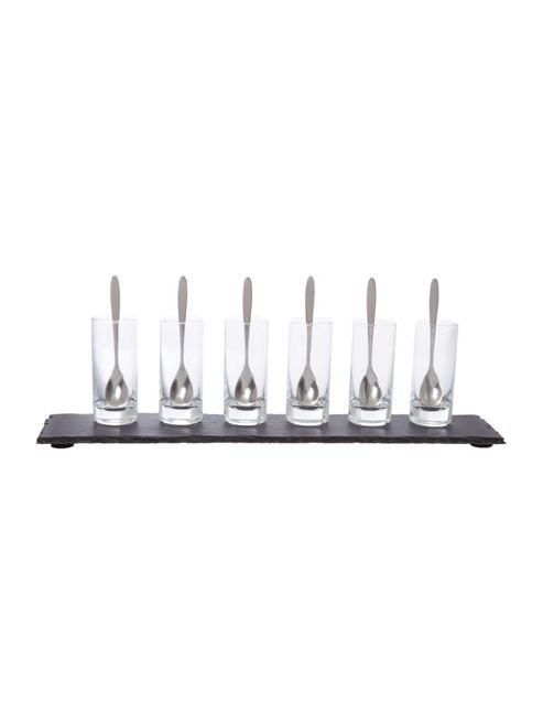 Image of Linea Slate Set Of 6 Appetiser Glasses
