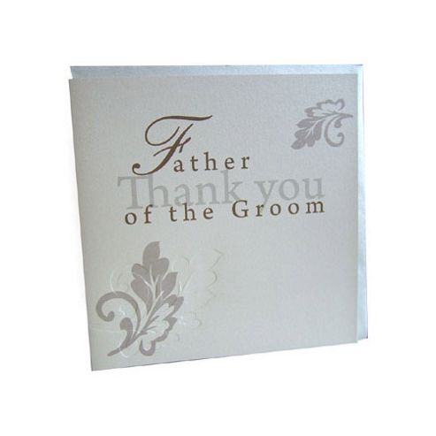Image of Shabby Chic Father Of The Groom Wedding Thank You Card