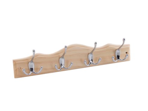 Image of Headbourne Hr0653h Tri Hooks 4h Chrome/pine Scallop