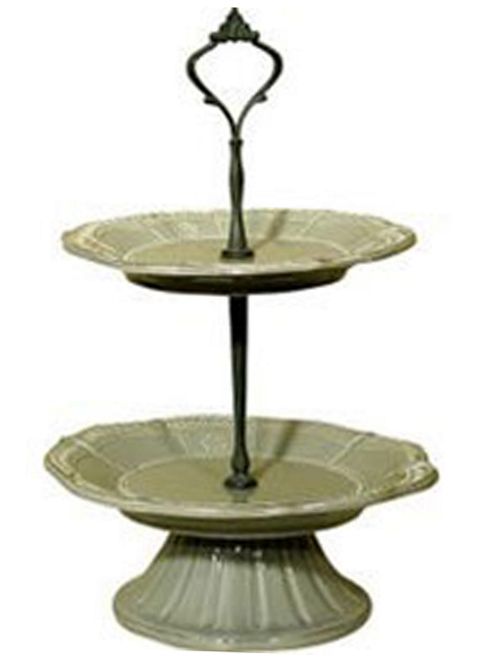 Image of Victorian - Two Tier Traditional Cake Stand - Antique Cream