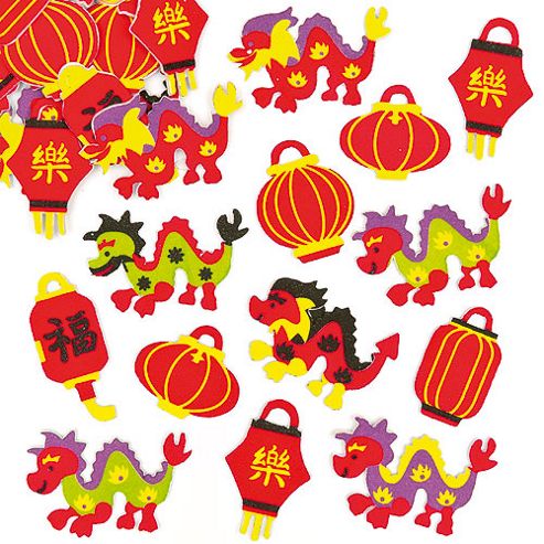 Image of Chinese New Year Craft Stickers For Children (pack Of 100)