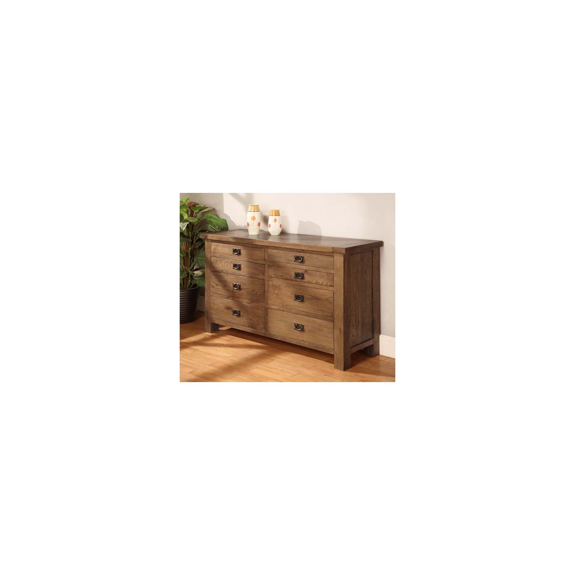 Hawkshead Brooklyn Long Drawer Chest in Rich Patina at Tescos Direct