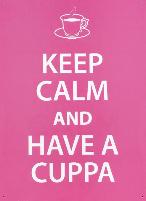 Image of And Have A Cuppa Keep Calm Tin Sign