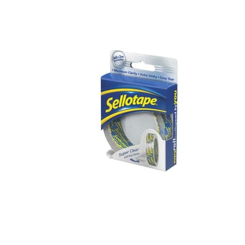 Image of Sellotape Super Clear Tape 24mm X50 Metres Pack Of 6 1443855