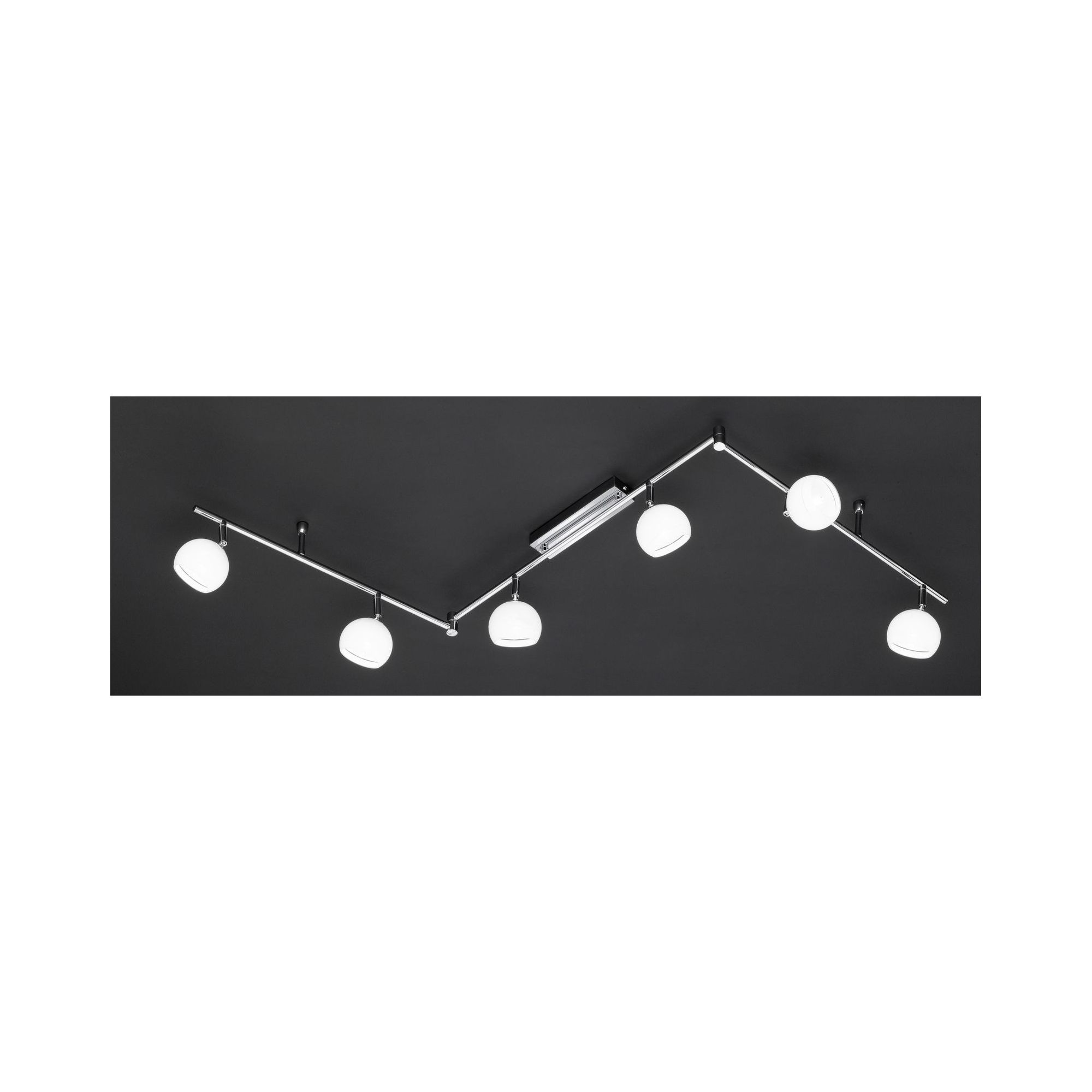 Wofi Valley 6 Light Wall / Ceiling Spot Light In Chrome