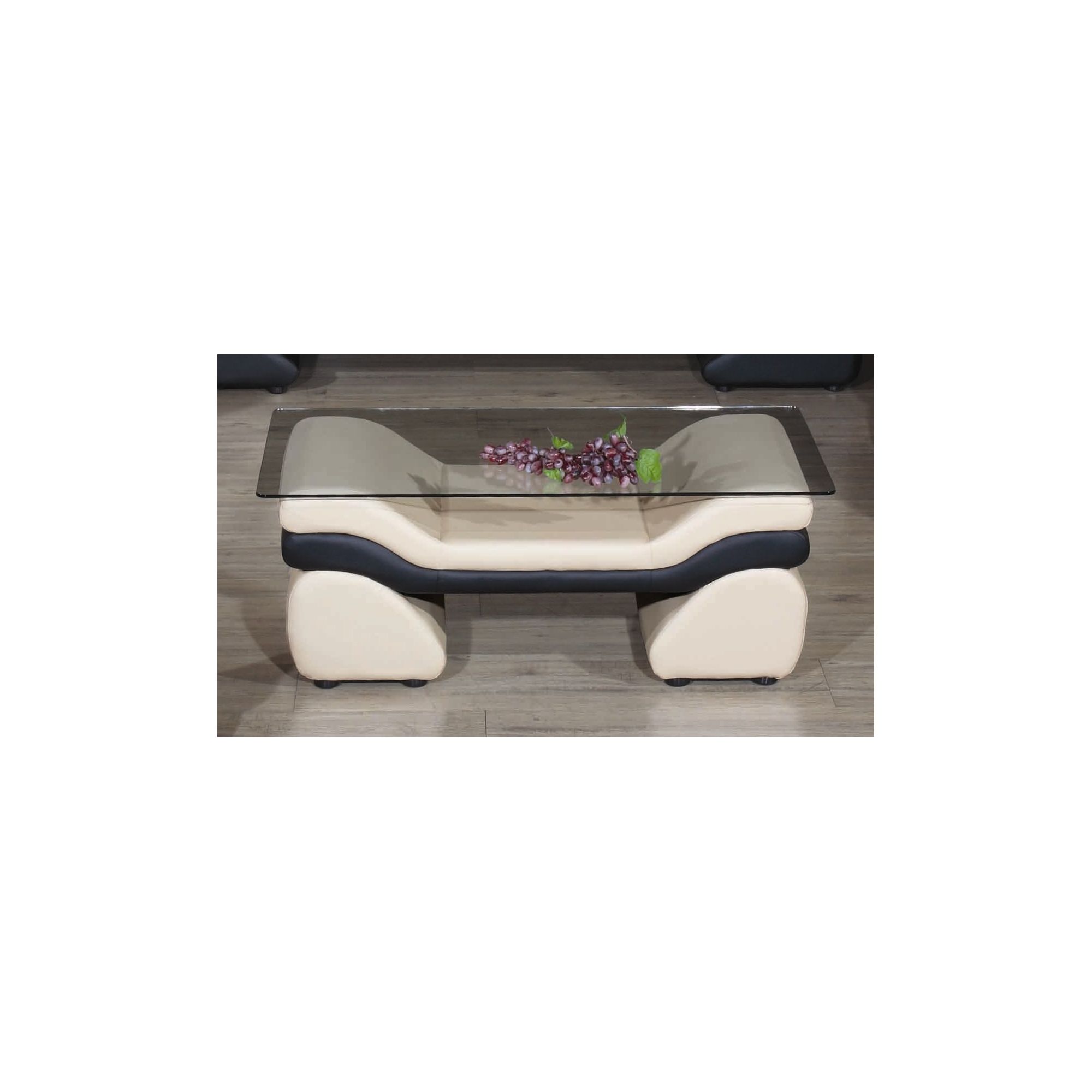 JPL Furniture Miami Coffee Table - Black / White at Tesco Direct