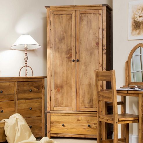 Image of Home Essence Denver 2 Door, 1 Drawer Wardrobe