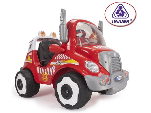 Image of Injusa Fire Truck Battery Operated Ride-on With Lights & Sounds