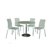 Home Zone Hoxton Five Piece Dining Set - White
