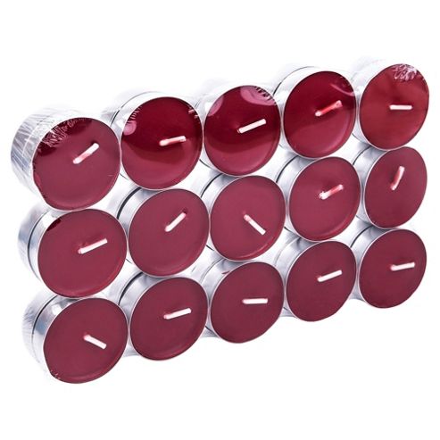 Image of Tesco 30 Pack Tealights Red Berry