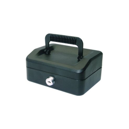 Image of Helix 150mm Sloping Lid Cash Box Black Wa6010