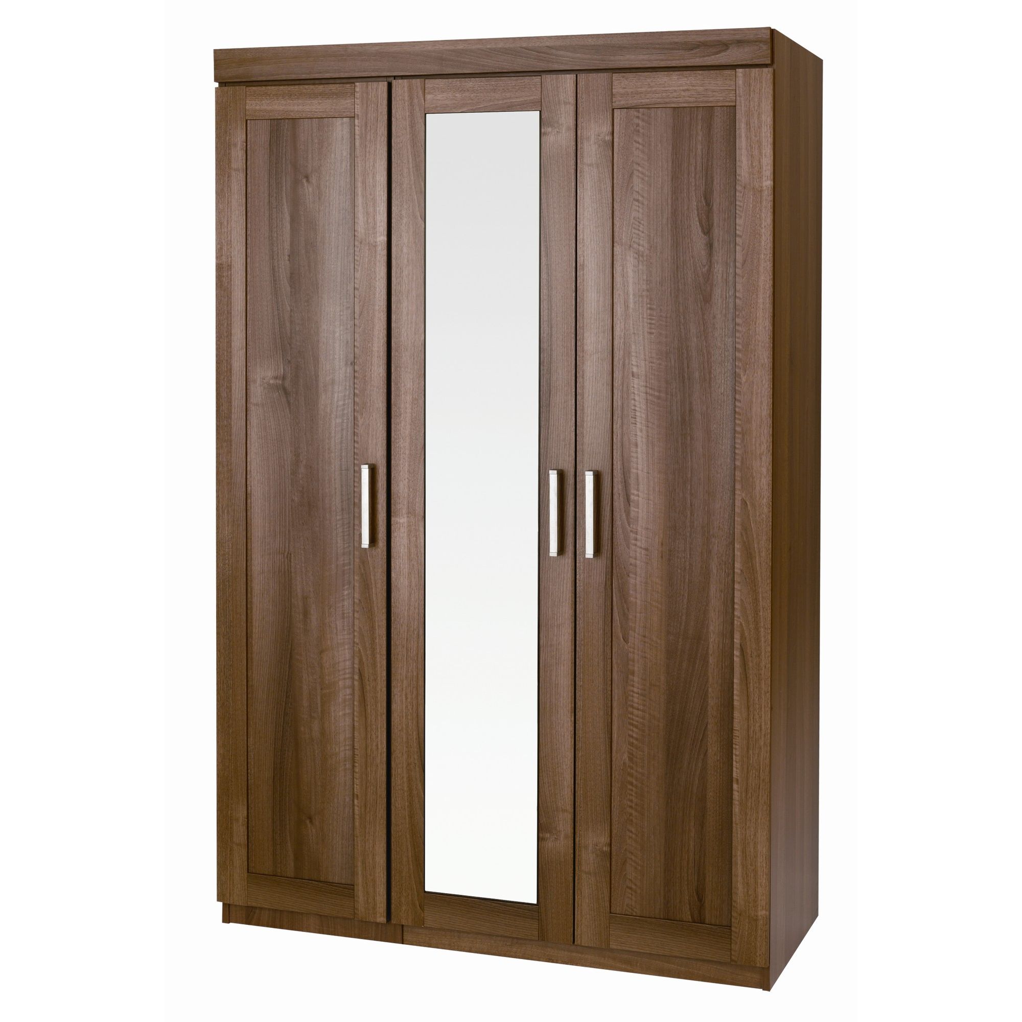 Alto Furniture Visualise Alive Three Door Wardrobe in Natural Aida Walnut at Tesco Direct