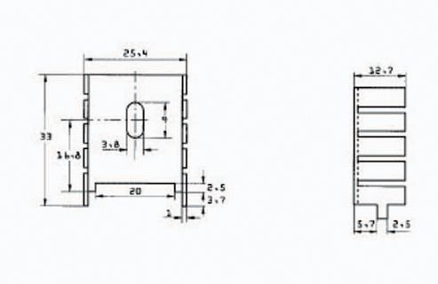 Image of Vaned Heatsink For To220