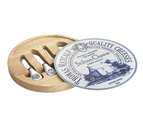 Image of Occasion Glass Lazy Susan With Knife Storage And 4 Knives