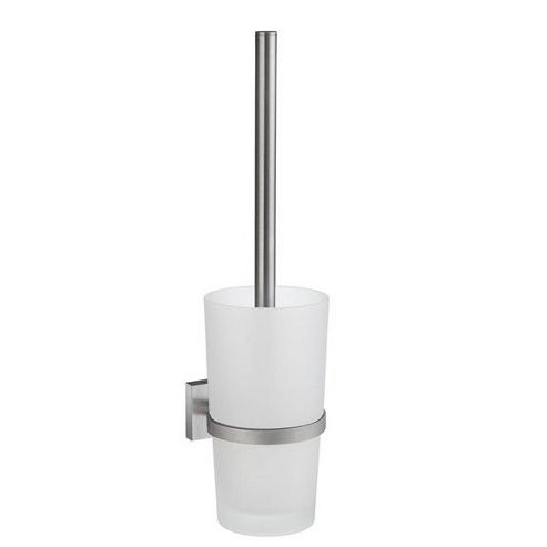 Image of Smedbo House Wall Mounted Toilet Brush And Holder - Brushed Chrome