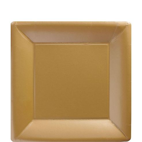 Image of Square Paper Dessert Plates 17.7cm, Pack Of 20