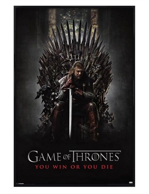 Image of Gloss Black Framed Game Of Thrones You Win Or You Die Poster
