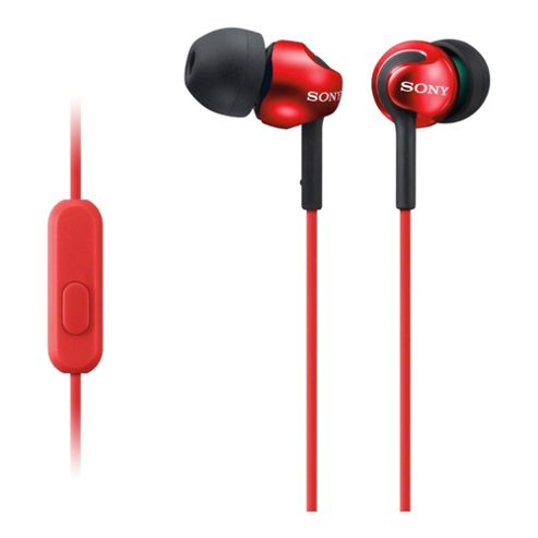 Image of Sony Mdrex110ap Inear Headphones Red W/mic