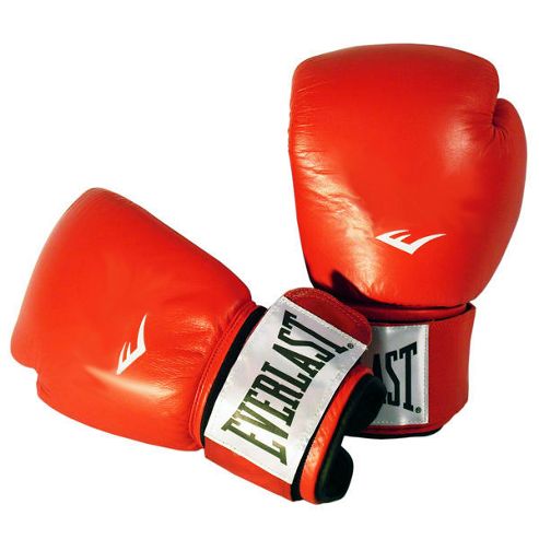 Image of Everlast Boxing Leather Fighter Glove - Red