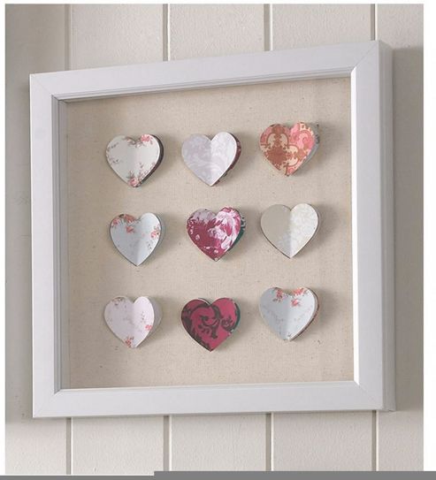 Image of Hearts Corsage Framed Art - 30 X 30 Cm