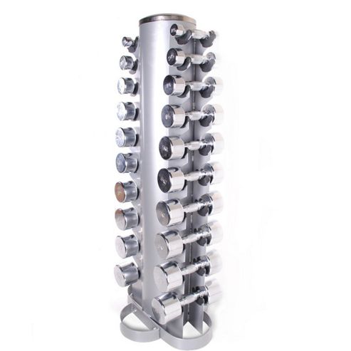 Image of Body Power 1-10kg Ergo Chrome Dumbbells & Rack