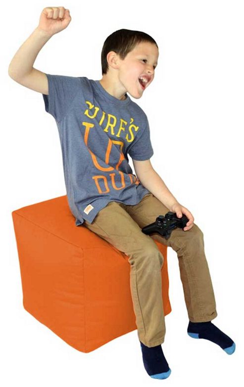 Image of Valufurniture Cube Orange Bean Bag