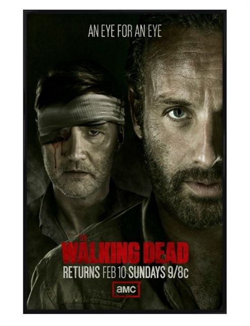 Image of The Walking Dead Gloss Black Framed An Eye For An Eye Poster