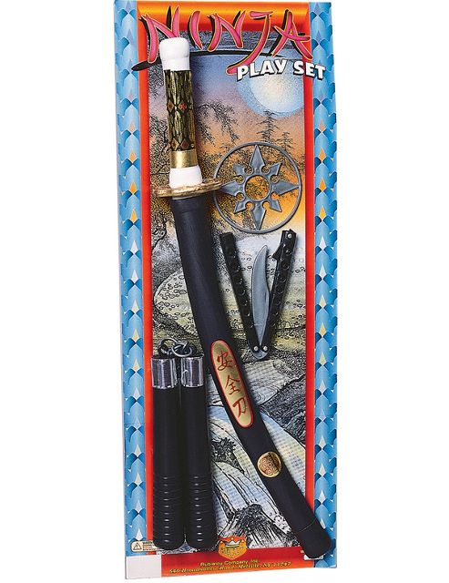 Image of Ninja Sword, Nunchucks & Knife Set