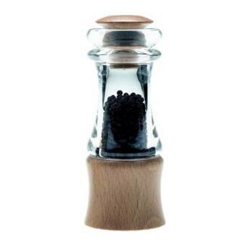 Image of Acrylic And Beech Crush Grind Pepper Mill 150mm