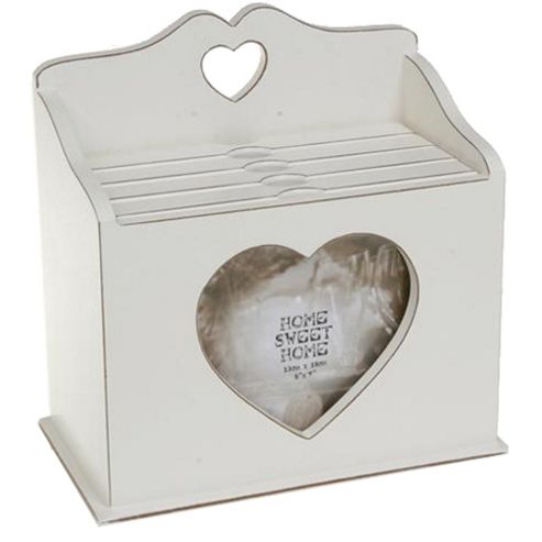 Image of Heart - Photo Frame And Storage Box - White