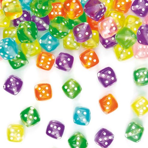 Image of Dice Beads (pack Of 150)