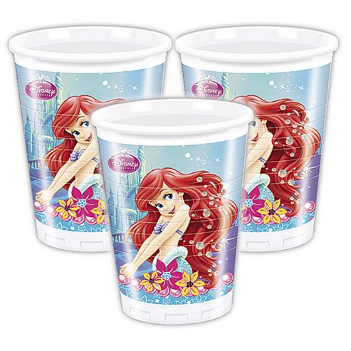 Buy Disney Little Mermaid Cups - 200ml Plastic Party Cups From Our All 