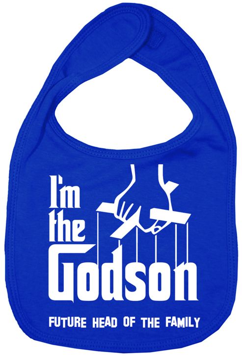 Image of Dirty Fingers I'm The Godson Future Head Of The Family Bib Royal Blue