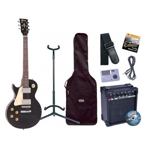 Image of Encore E99 Left Handed Gloss Black Guitar Pack