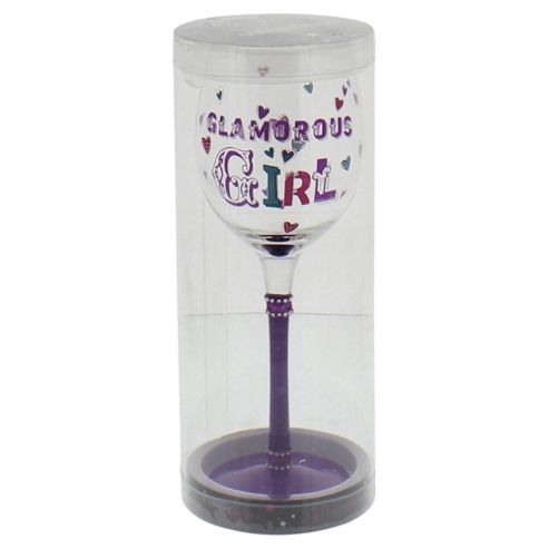 Image of Glamourous Girl Wine Glass