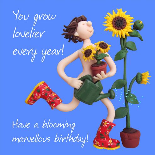 Image of Holy Mackerel Blooming Marvellous Birthday Greetings Card