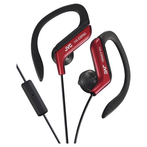 Image of Jvc Ha-ebr80 Sports Ear Clip Headphones - Red