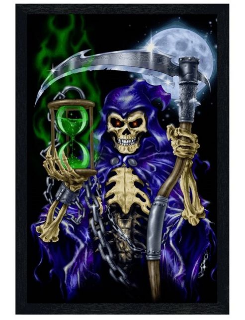 Image of Richard Kelly Black Wooden Framed Reaper Poster