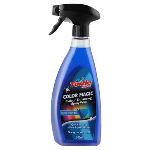 Image of Turtle Wax Color Magic Spray Wax Dark Blue 500ml