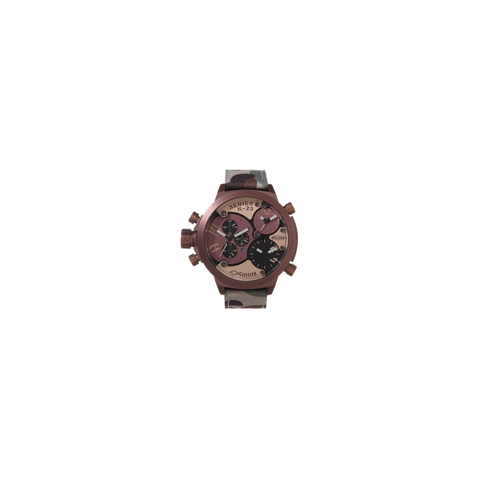 Welder Gents Brown Dial Camouflage Material Strap Watch K29-8005 at Tesco Direct