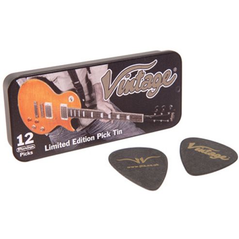 Image of Vintage 12 Assorted Guitar Pick Tin