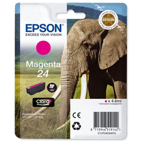 Image of Epson Singlepack Magenta 24 Claria Photo Hd Ink