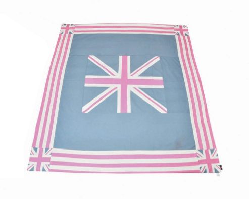 Image of Woven Magic Union Jack Pink Duck Table Cloth - Small