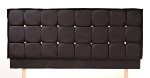 Image of Humza Amani Crystal X Upholstered Headboard - Black - Single 3ft