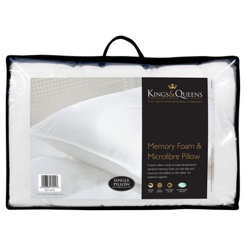 Image of Kings & Queens Memory Foam And Microfibre Pillow