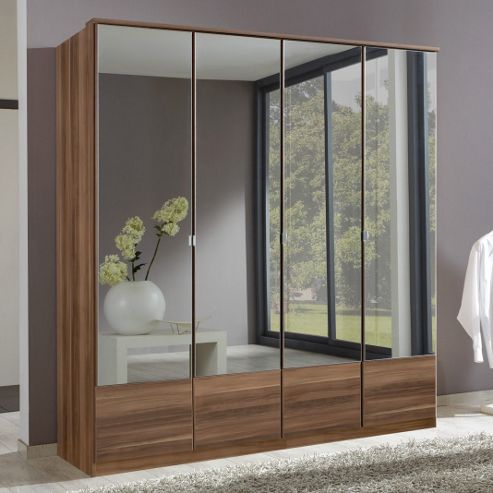 Image of All Home Imago 4 Door Mirrored Wardrobe