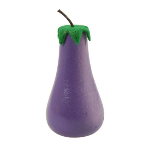 Image of Bigjigs Toys Bjf108 Wooden Play Food Aubergine (pack Of 2)