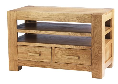 Image of Solid Oak Tv Unit For Tvs Up To 42 Inch